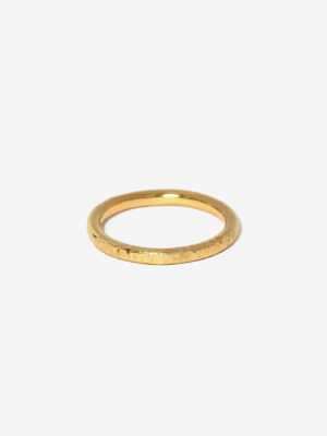 A slim gold stacking ring, made from Gold Vermeil (Sterling Silver and Gold plating) with a beautiful hammered surface texture, 100% handmade