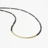 Delicate Beaded Gemstone Necklace - Black Spinel